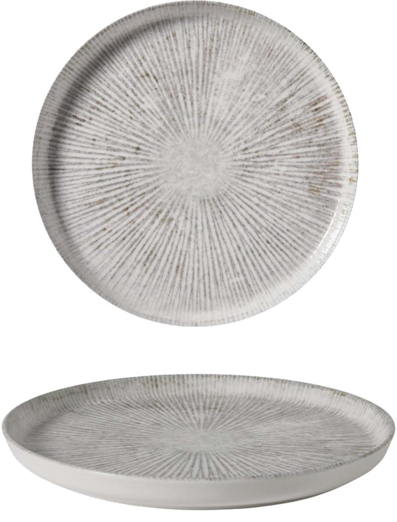 GÜRAL Arnim Bilbao Professional Teller, Bone Porzellan, Ø27 cm, flach, Creme - Detailansicht