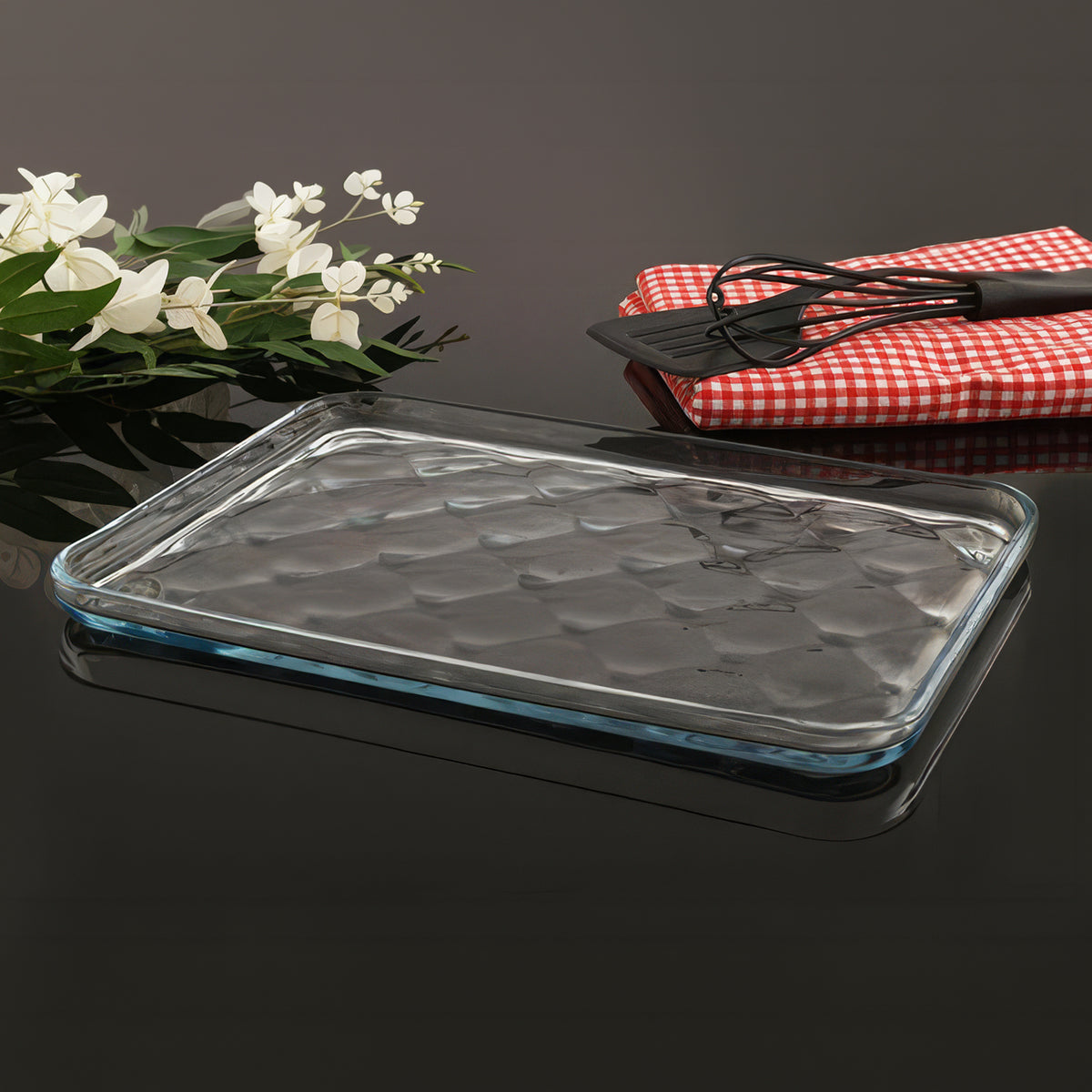 Pasabahce Borcam Rechteckige Glasform 1025 ml 334 × 244 mm