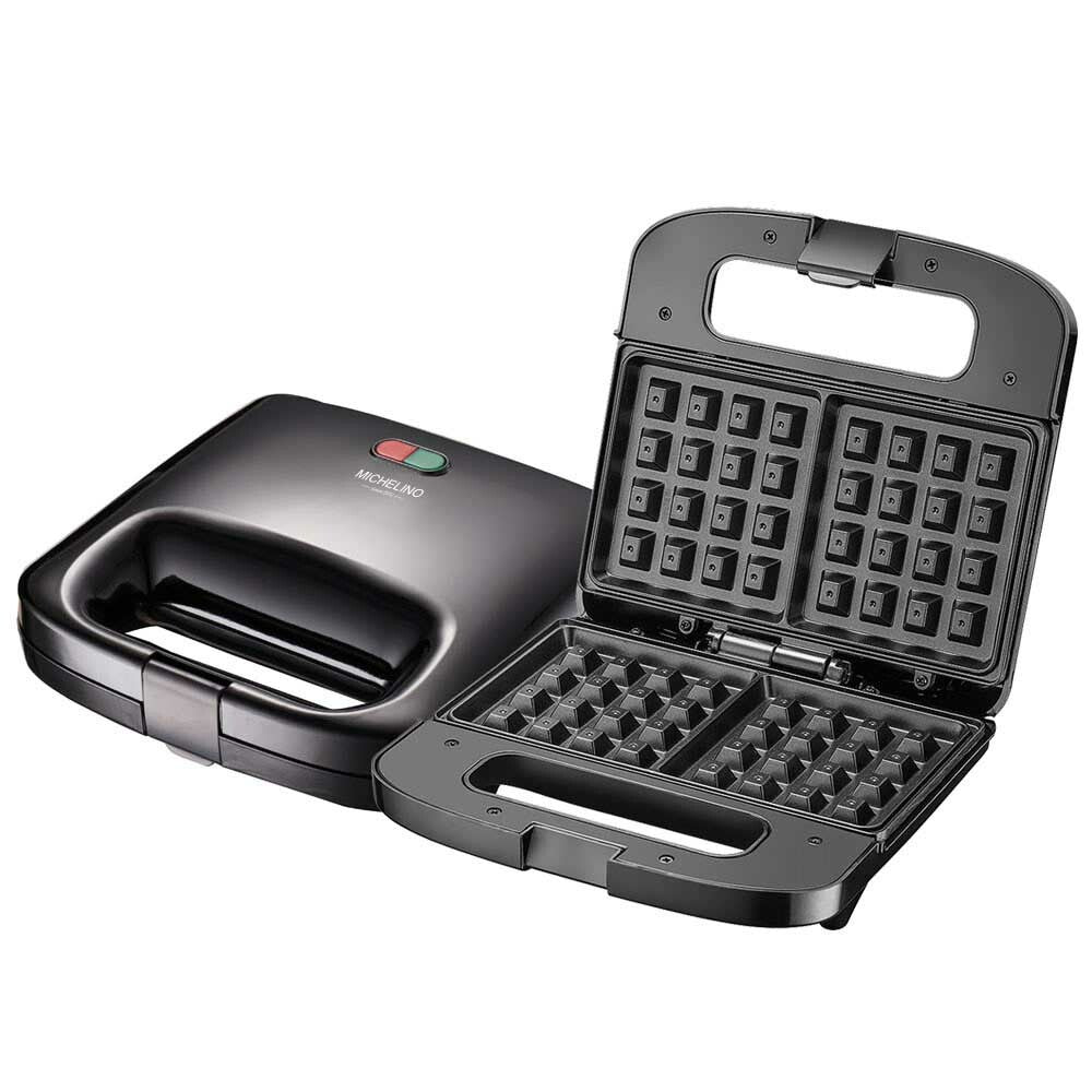 HATEX Michelino Waffeleisen Eckig 750W Schwarz
