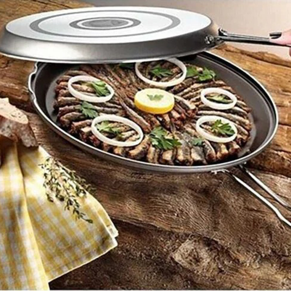 Hoffmanns Doppelfischpfanne 32cm mit Antihaftbeschichtung