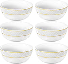 Wilmax Schale 16 cm Weiß Goldrand Porzellan 6er Set