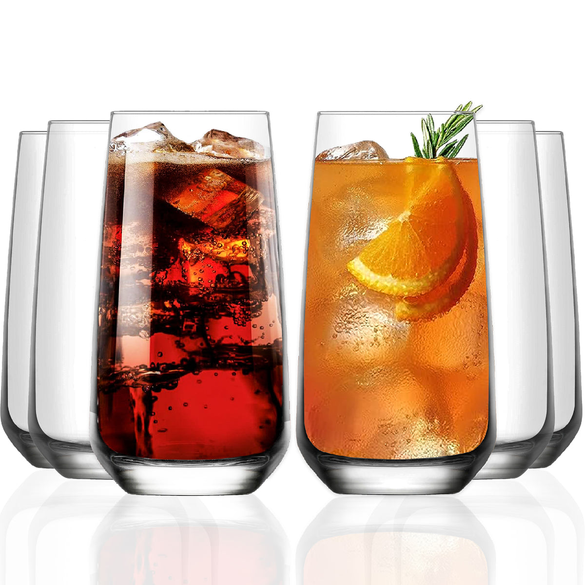 LAV Lal Longdrinkgläser – 480 ml (16 1/4 oz), 6er Set