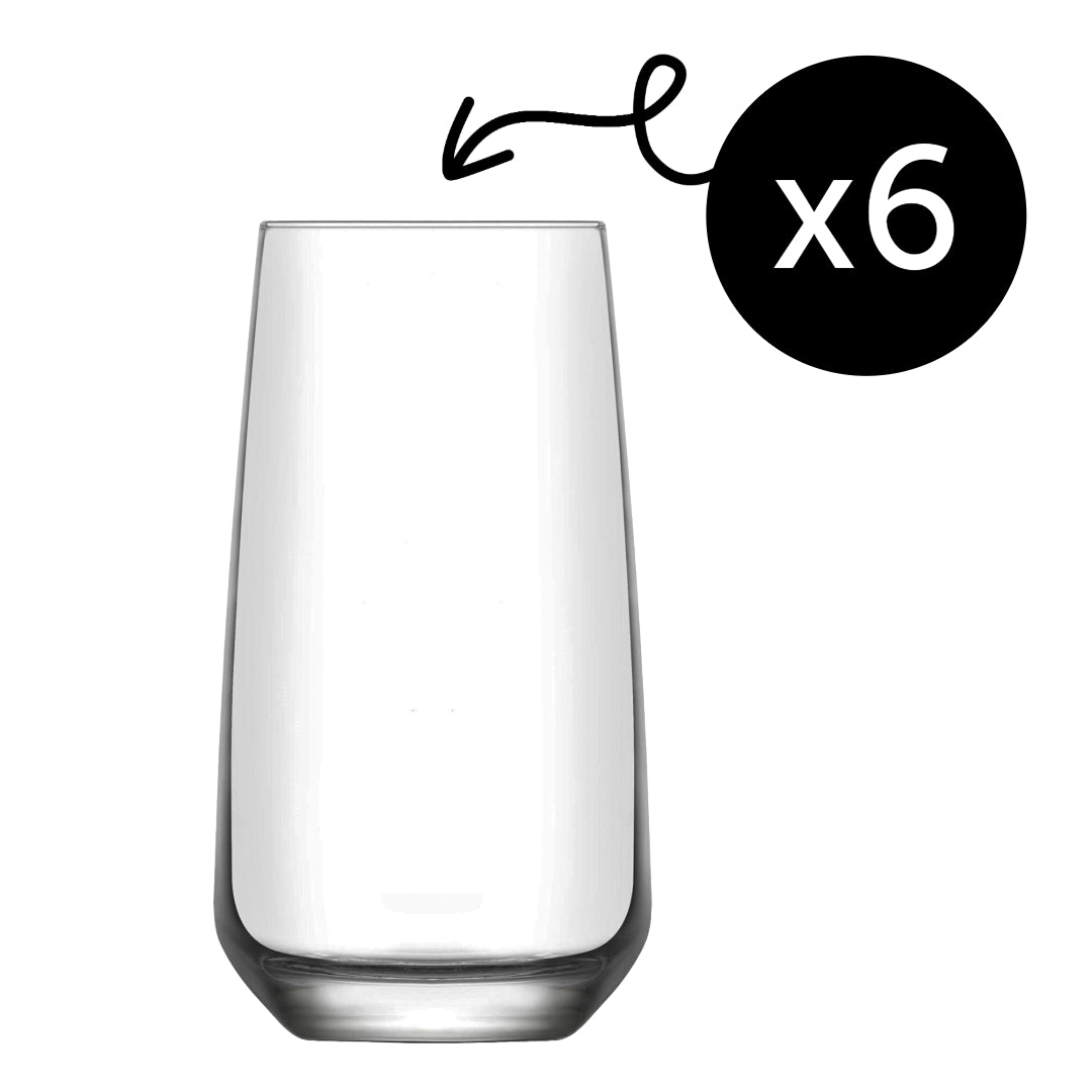 LAV Lal Longdrinkgläser – 480 ml (16 1/4 oz), 6er Set