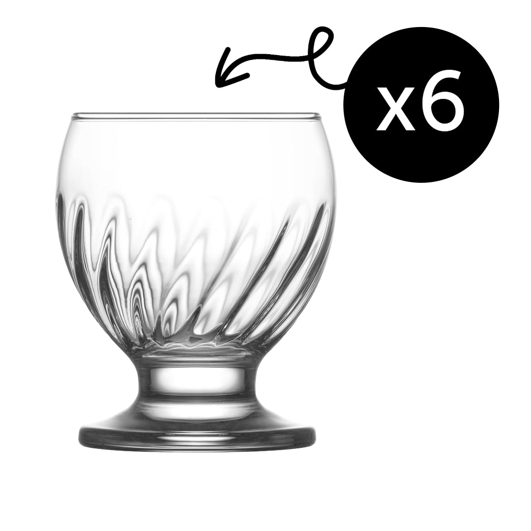 LAV Nectar Softdrinkgläser mit Fuß - 215 ml (7 1/4 oz), 6er Set