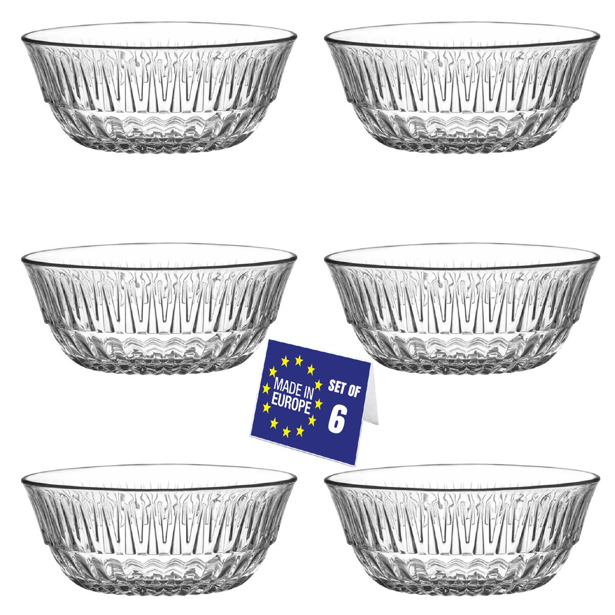 LAV Alinda Glasschalen - 215 ml (7 1/4 oz) - 6er Set