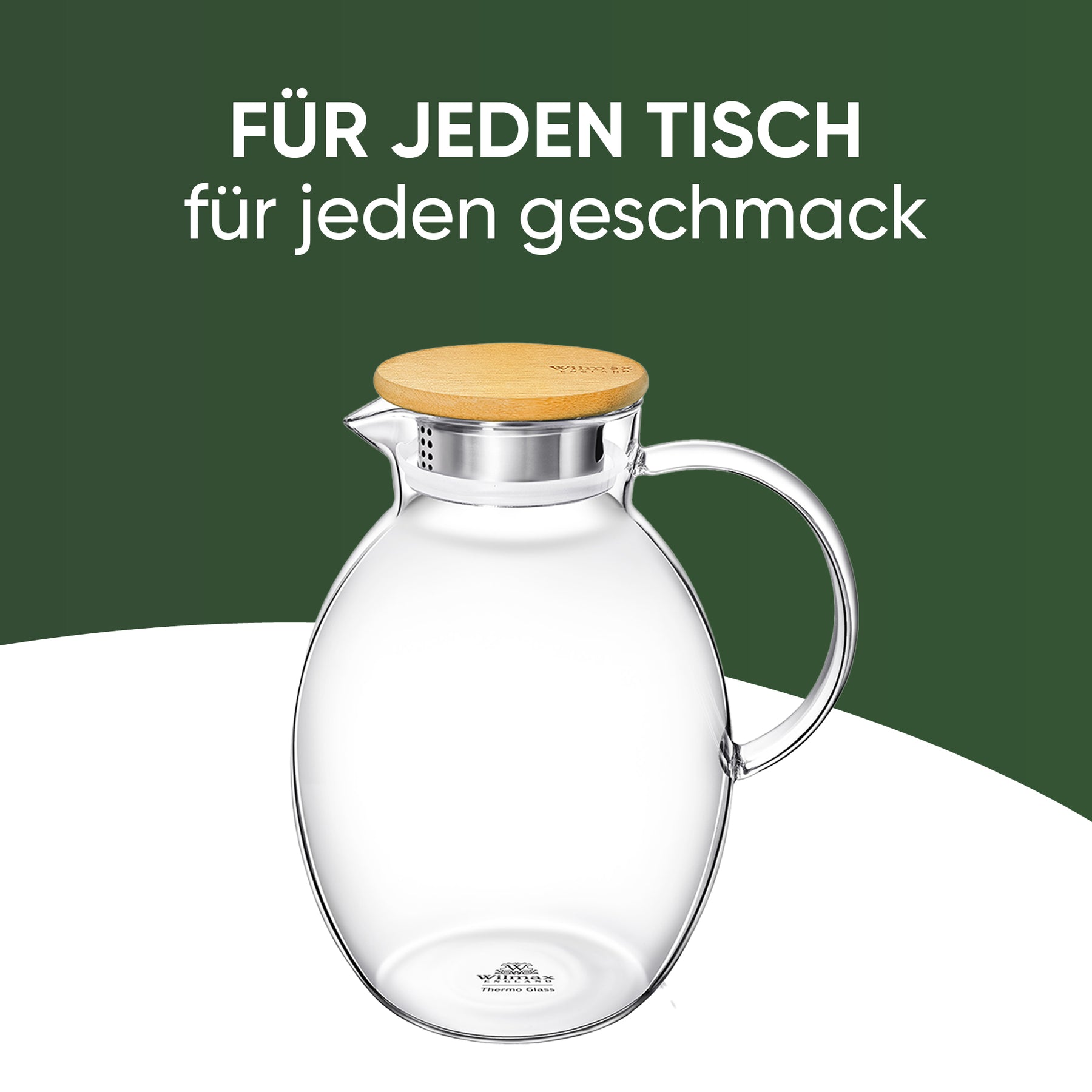 LAV Weingläser 6er Set 475 ml & Wilmax Glaskrug Set 2400 ml