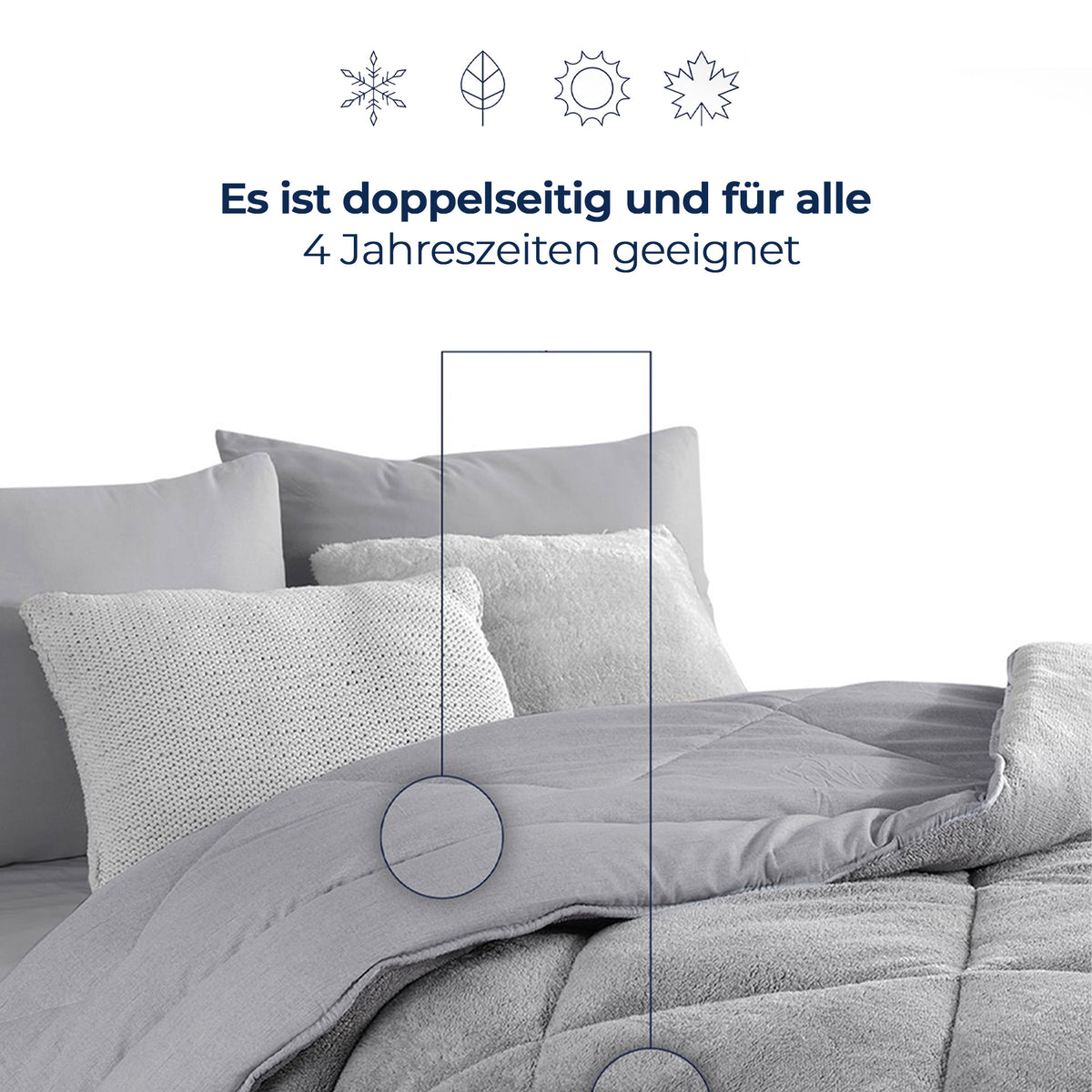 Nordic Schiller Wellsoft Bettdecke - Grau