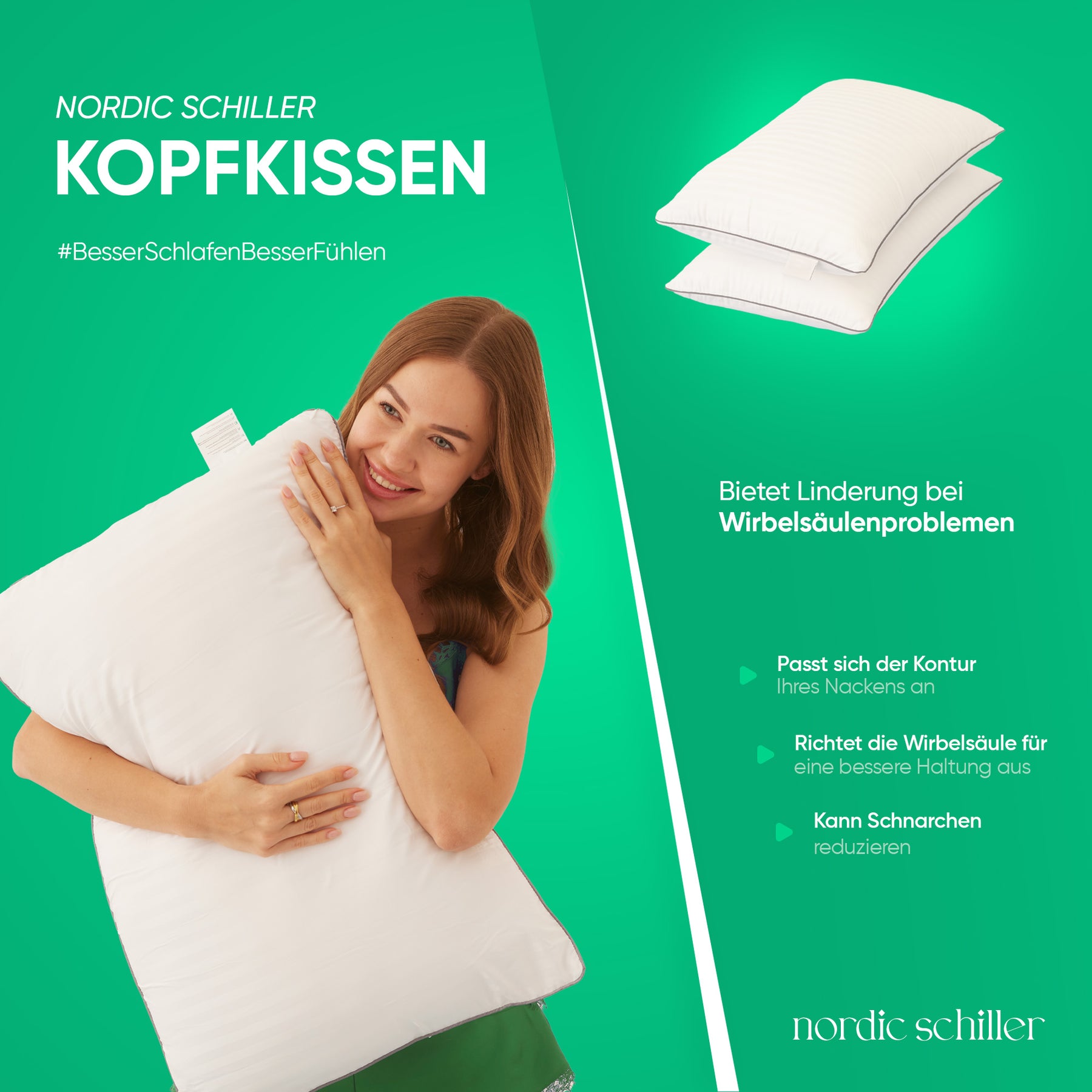 Nordic Schiller Klassisches Oppo-Kissen 70 x 50 cm
