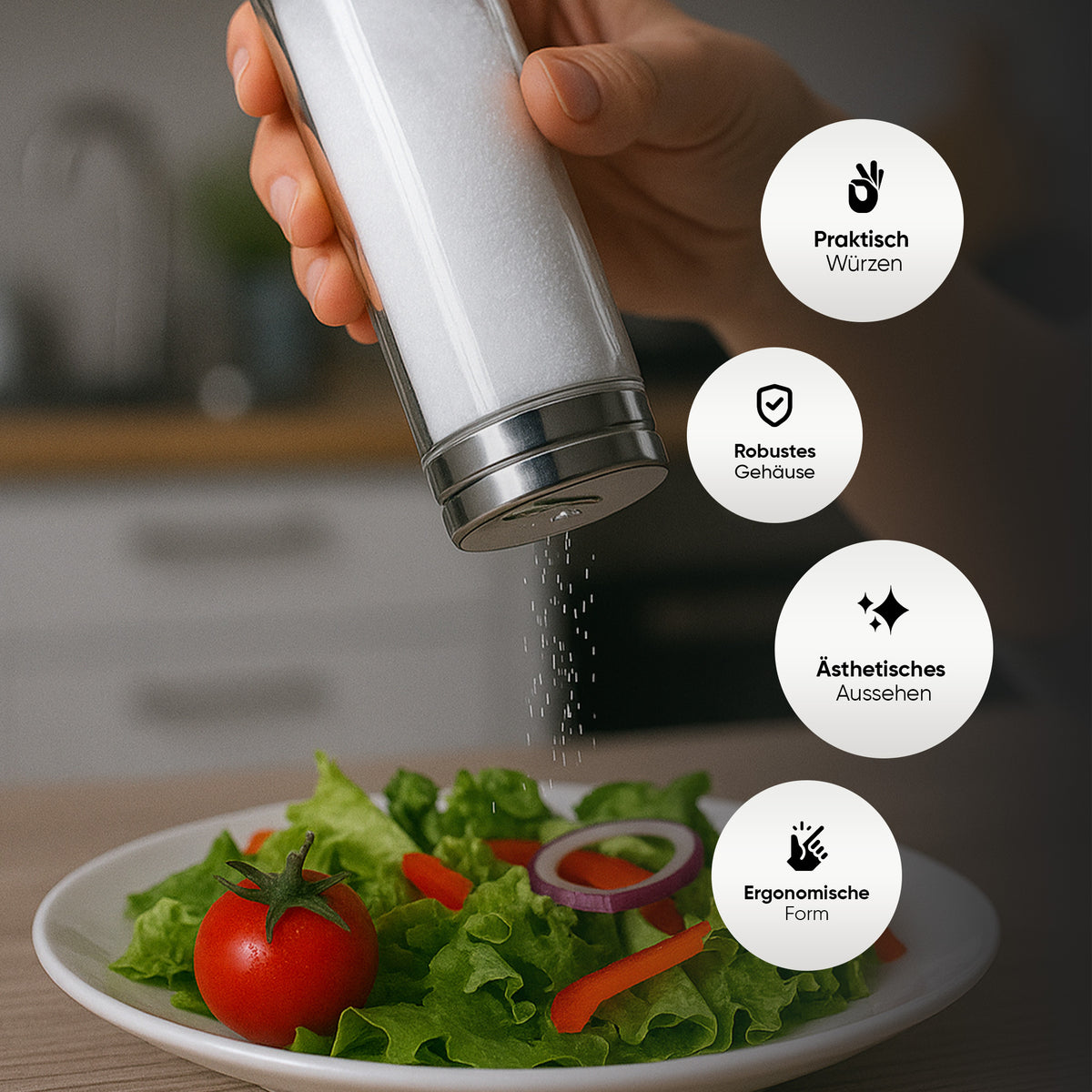 Pasabahce Küchenhelfer Set - Zitronenpresse  & Gewürzstreuer 240 ml
