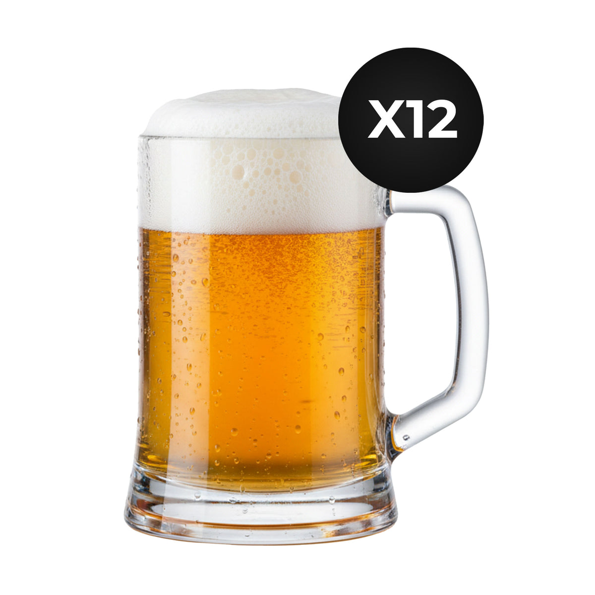 Pasabahce Pub Bierglas mit Henkel 12er Set 500 ml