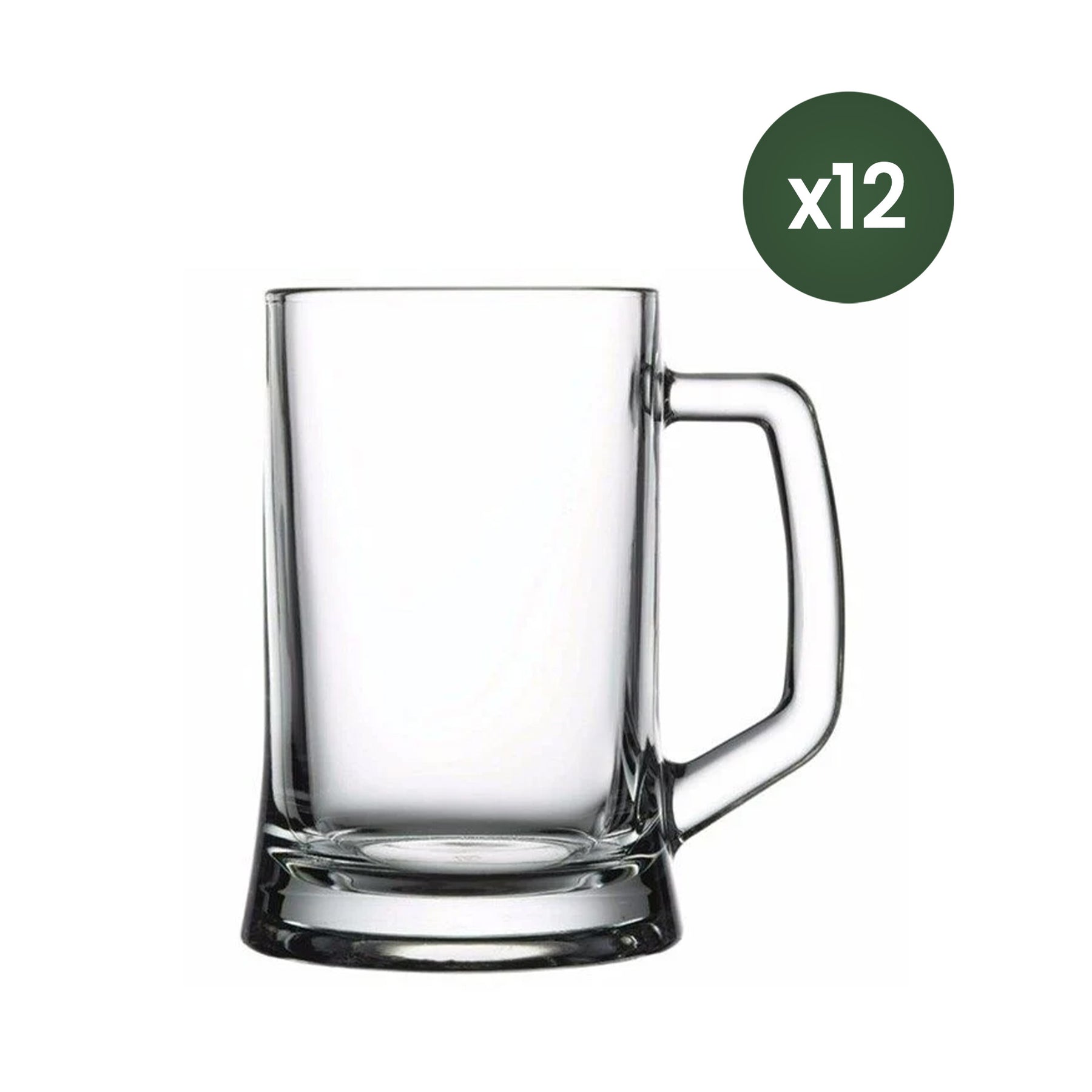 Pasabahce Pub Biersiedel 660 ml – stabiles Bierglas mit Griff, 12 Stück