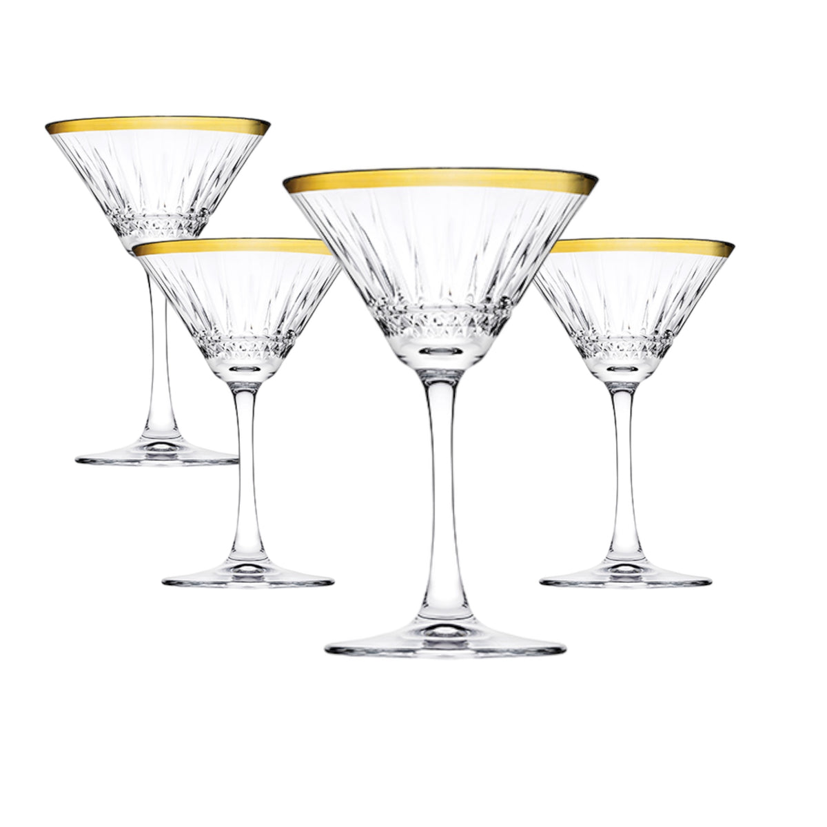 Pasabahce Trinkgläser, Champagnerglas, Golden, 4tlg, 175cc