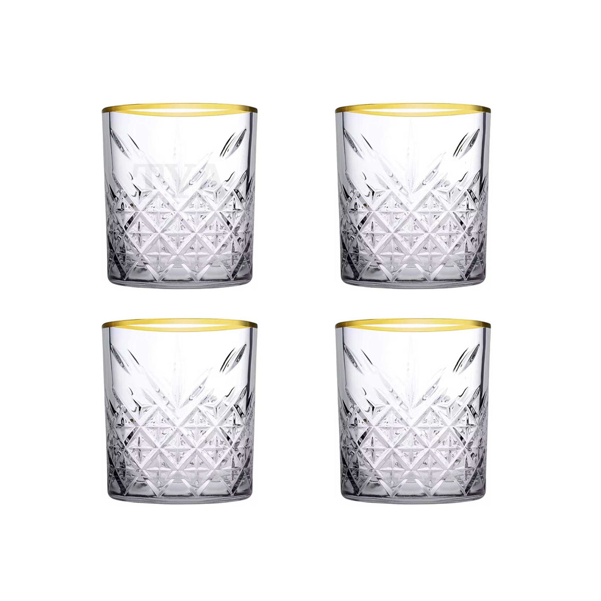 Pasabahce Trinkgläser Golden Kristall 4er Set