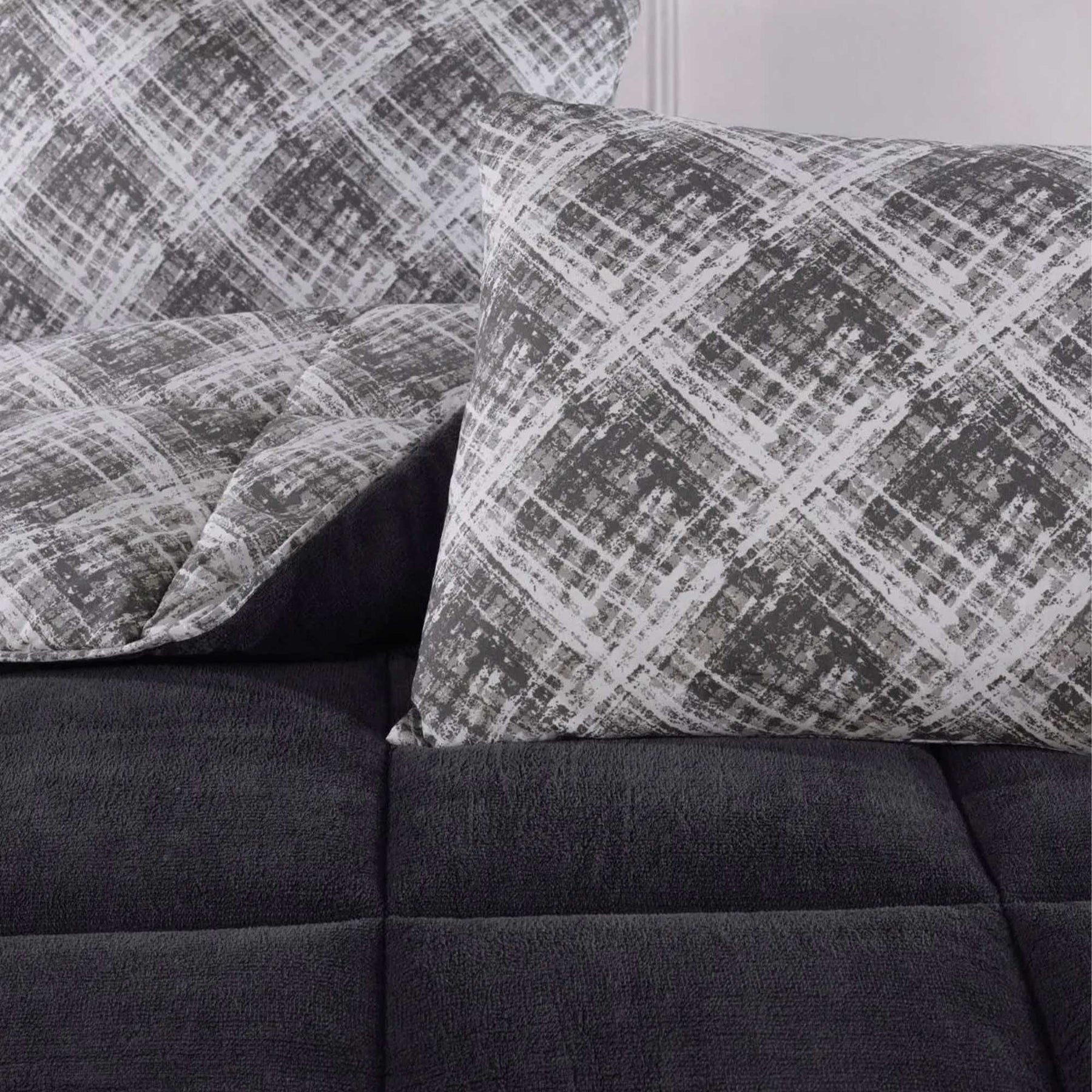 Nordic Schiller Wellsoft 4-Jahreszeiten Doppelseitige Bettdecke - Anthrazit