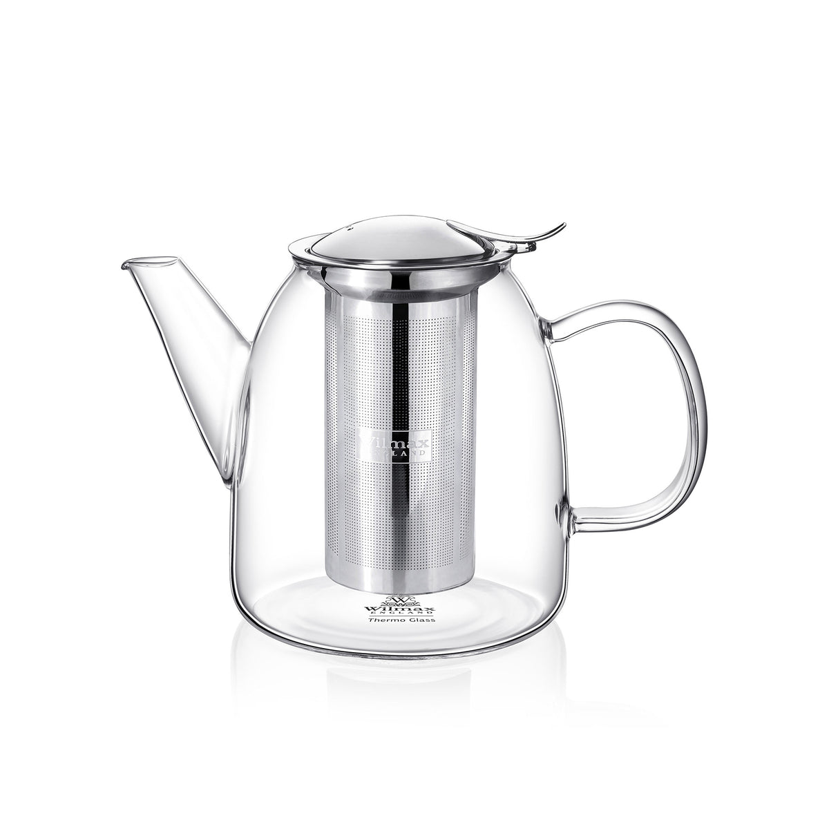 Wilmax Teekanne 1450 ml aus hitzebeständigem Glas mit Filter