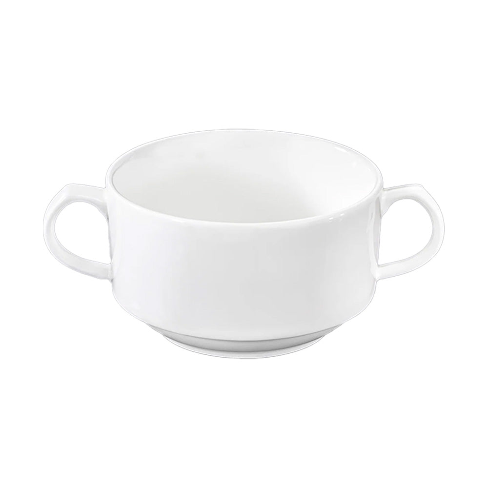 Wilmax Suppentasse 350 ml aus Porzellan, Weiß WL-991230/A