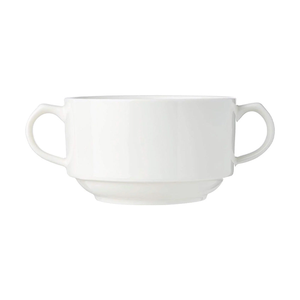 Wilmax Suppentasse 350 ml aus Porzellan, Weiß WL-991230/A