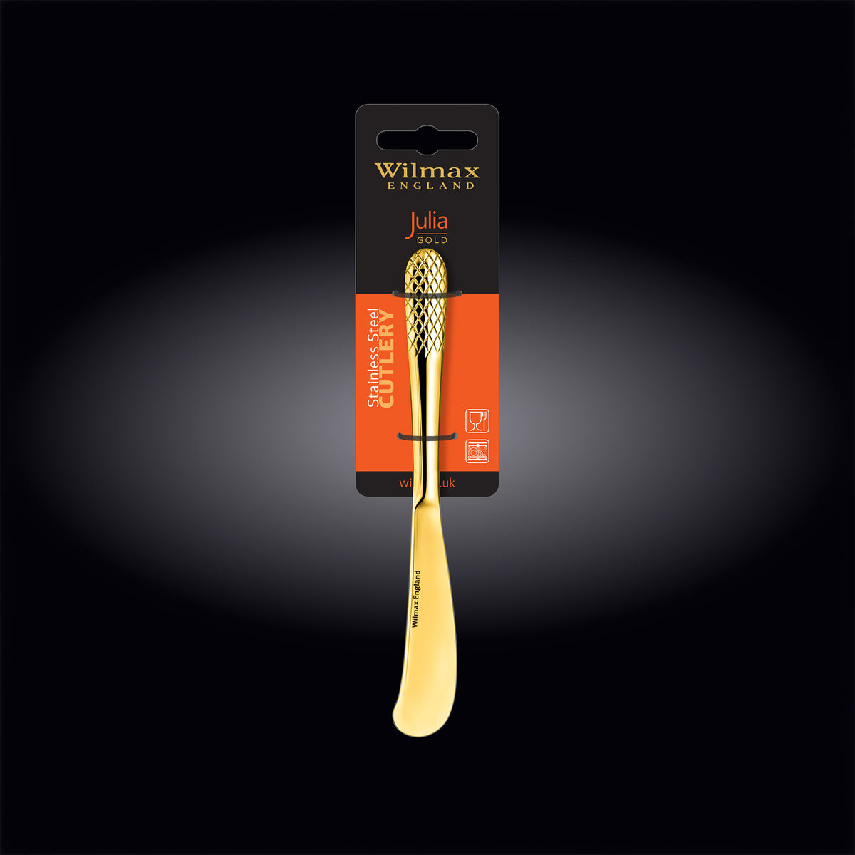 Wilmax Butter Knife 17 cm Edelstahl goldfarben