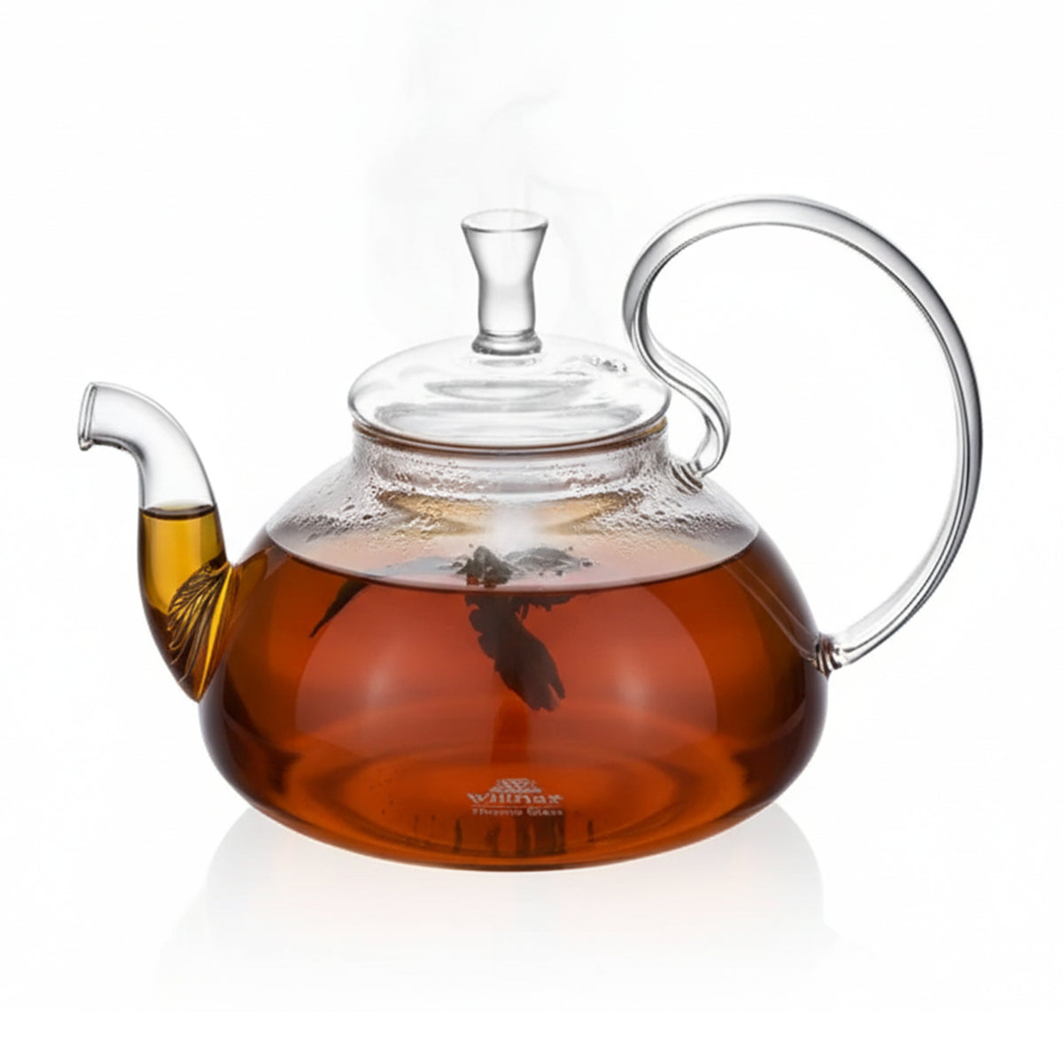 Wilmax Teekanne 800 ml aus hitzebeständigem Borosilikatglas