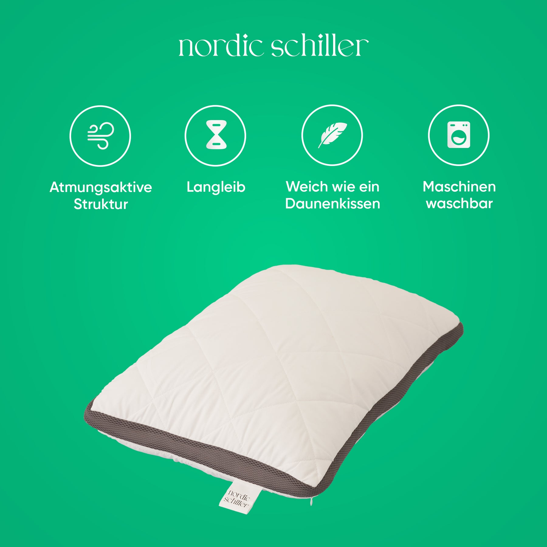 Nordic Schiller Klassisches Klima-Kissen 70 x 50 cm