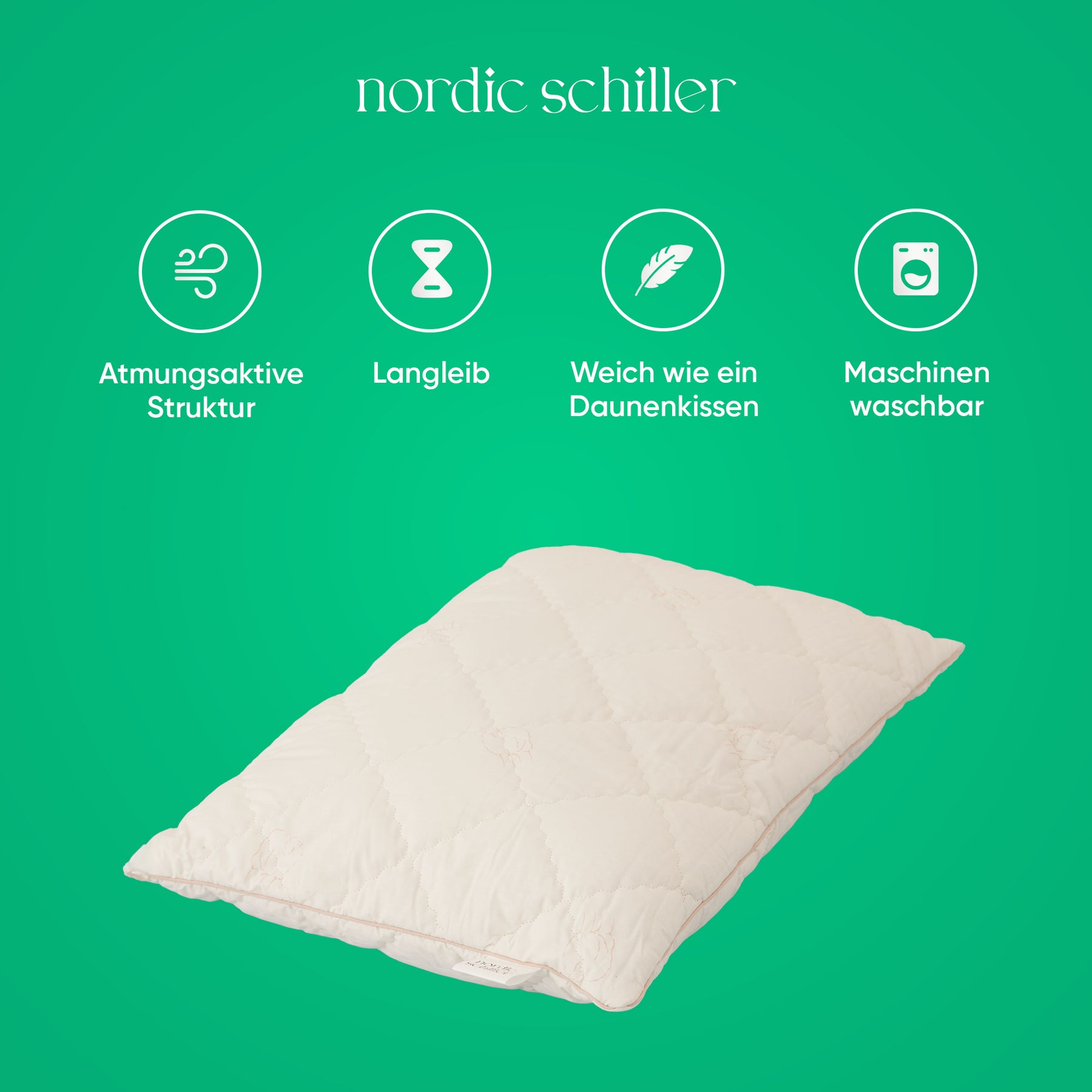 Nordic Schiller Klassisches Wollkissen 70 x 50 cm