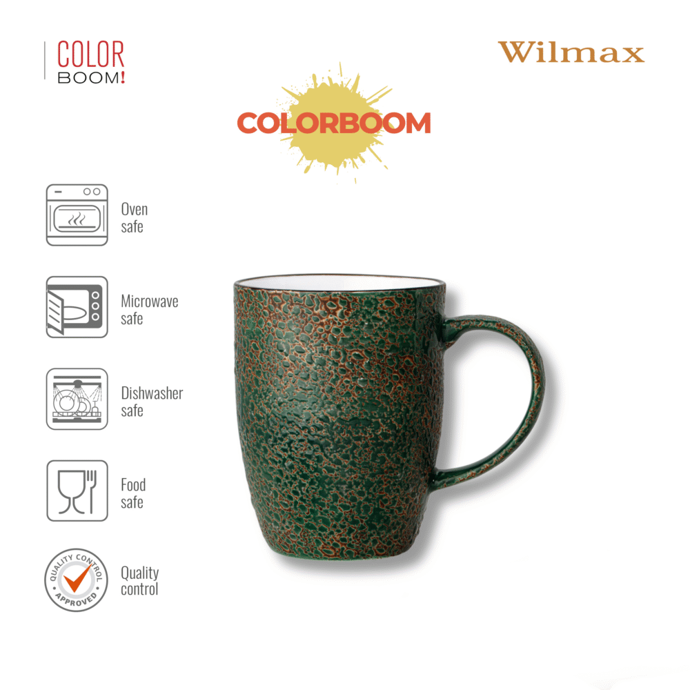 Wilmax Becher 460 ml Grün Porzellan WL-667537/A