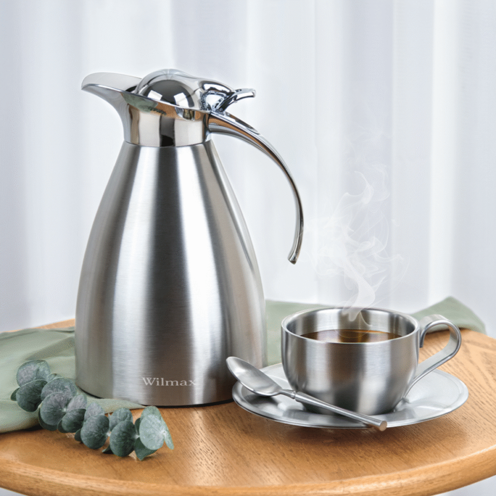 Wilmax Isolierkanne 1000 ml Edelstahl Silber WL-551002/1C
