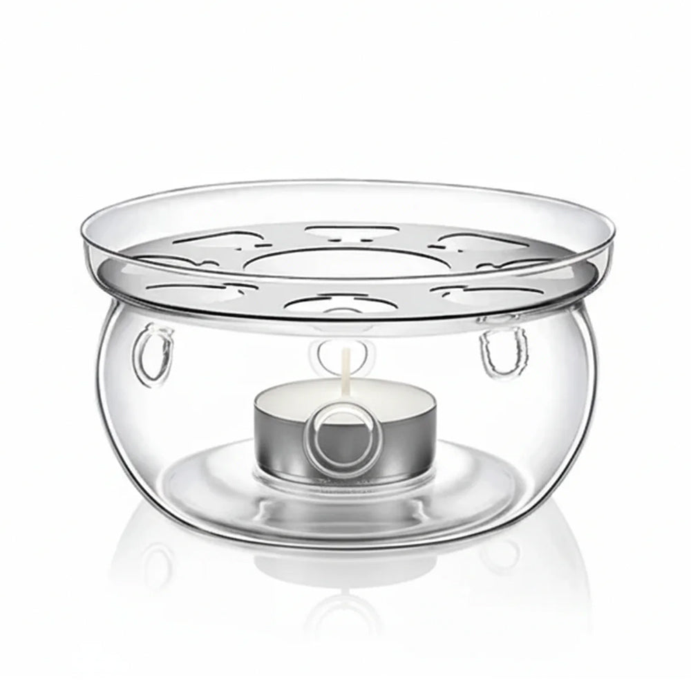 Wilmax Stövchen aus Glas für Teekannen Transparent WL-888903/A