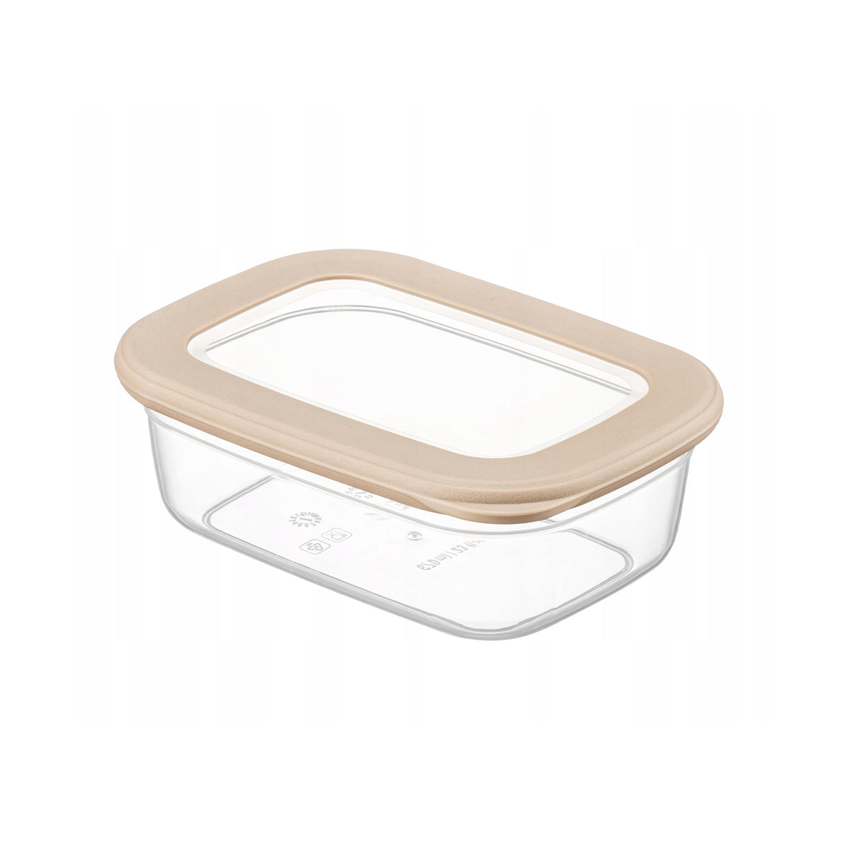 CRALEX Tosca 2-tlg. Set aus rechteckigen Lebensmittelbehältern - Beige, 670 ml und 1200 ml