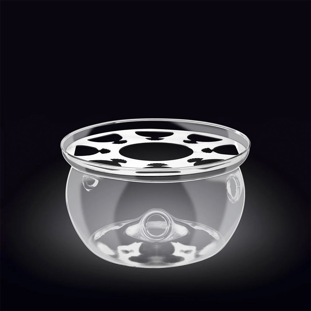 Wilmax Stövchen aus Glas für Teekannen Transparent WL-888903/A