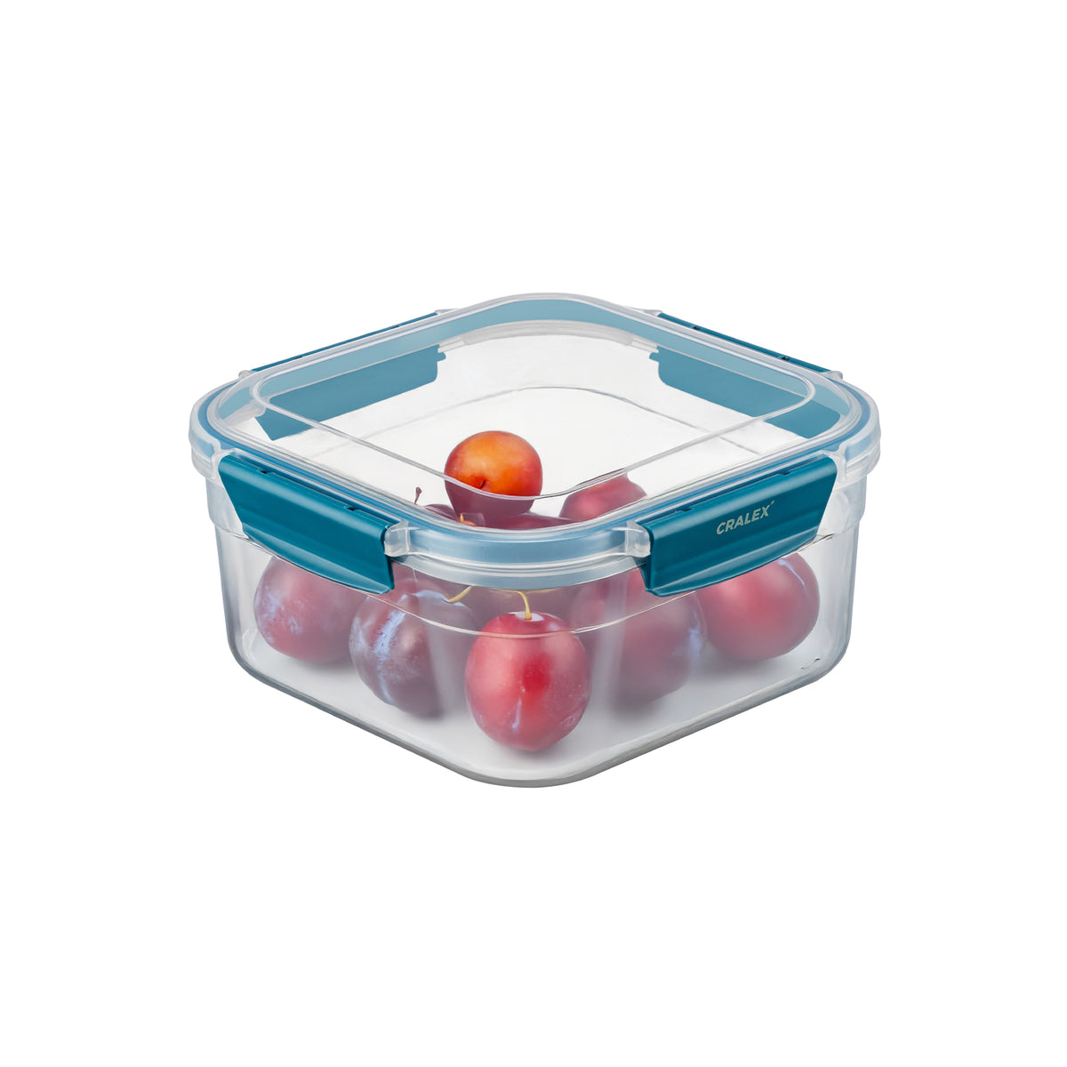 CRALEX Bona Airtight quadratische Lebensmittelbehälter, 3er-Set (700 ml / 1,3 l / 2,15 l)