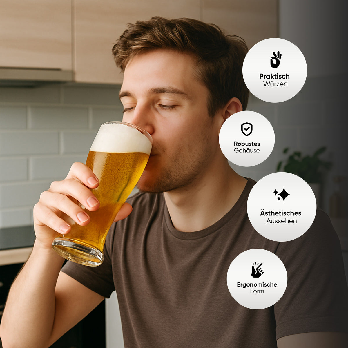 LAV Brotto Biergläser - 565 ml - 6er Set - Detailansicht