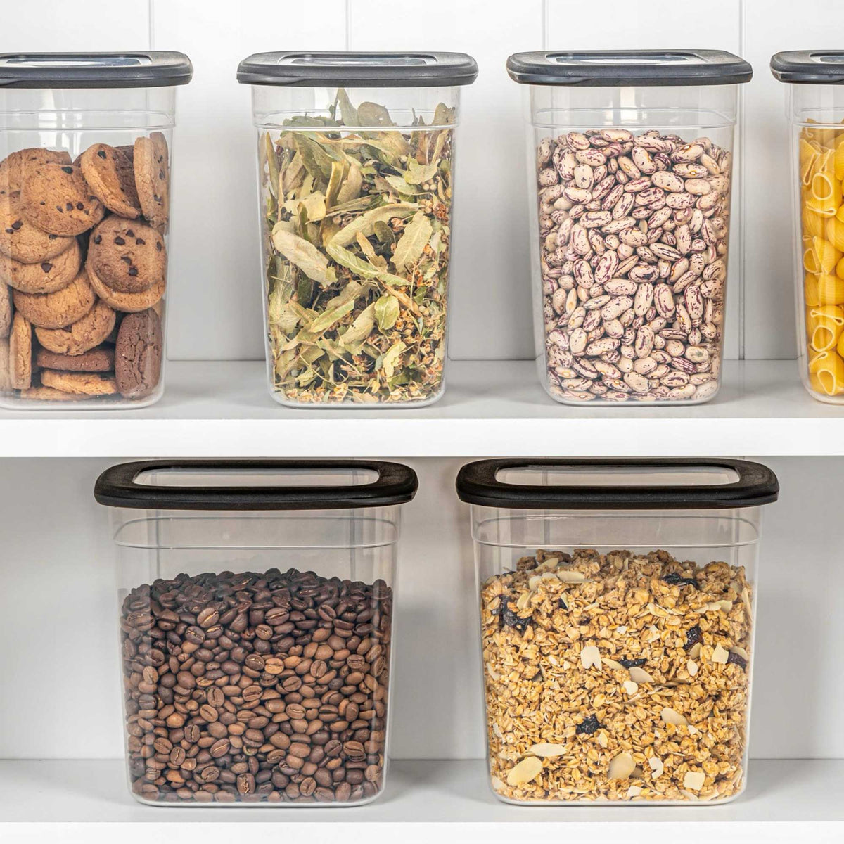 CRALEX Tosca Rechteckige Lebensmittelbehälter Set (6 x 2,0 Lt)