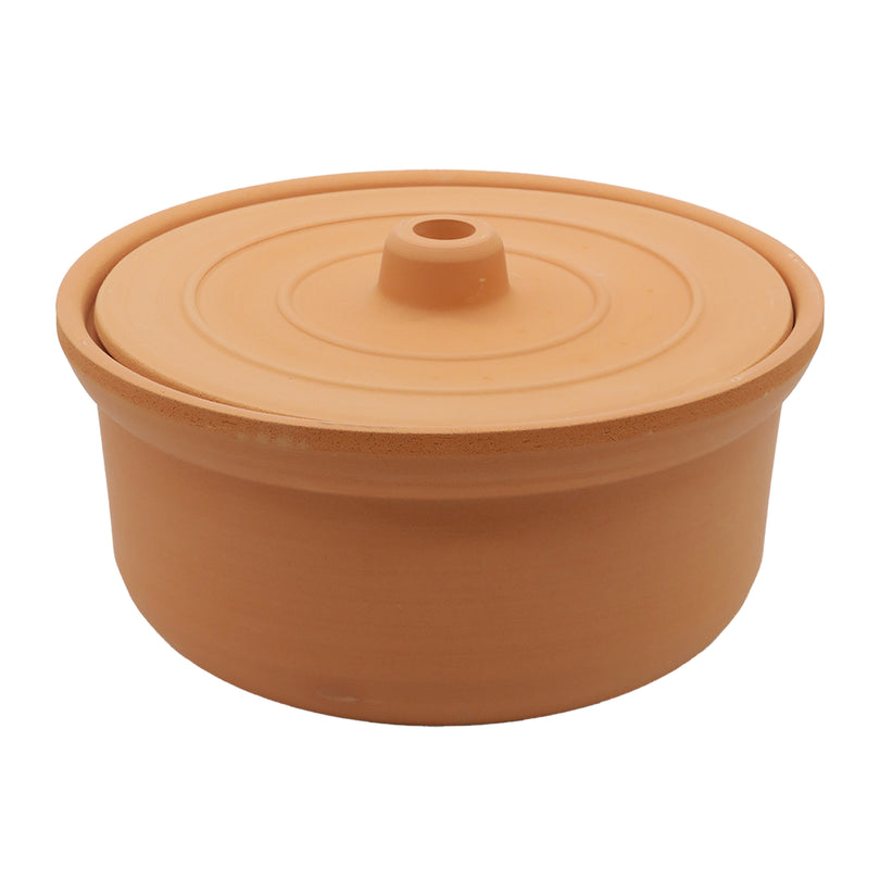 Viapot Big 3500 ml - Natur - Terrakotta-Schmortopf mit Deckel - 26×15 cm