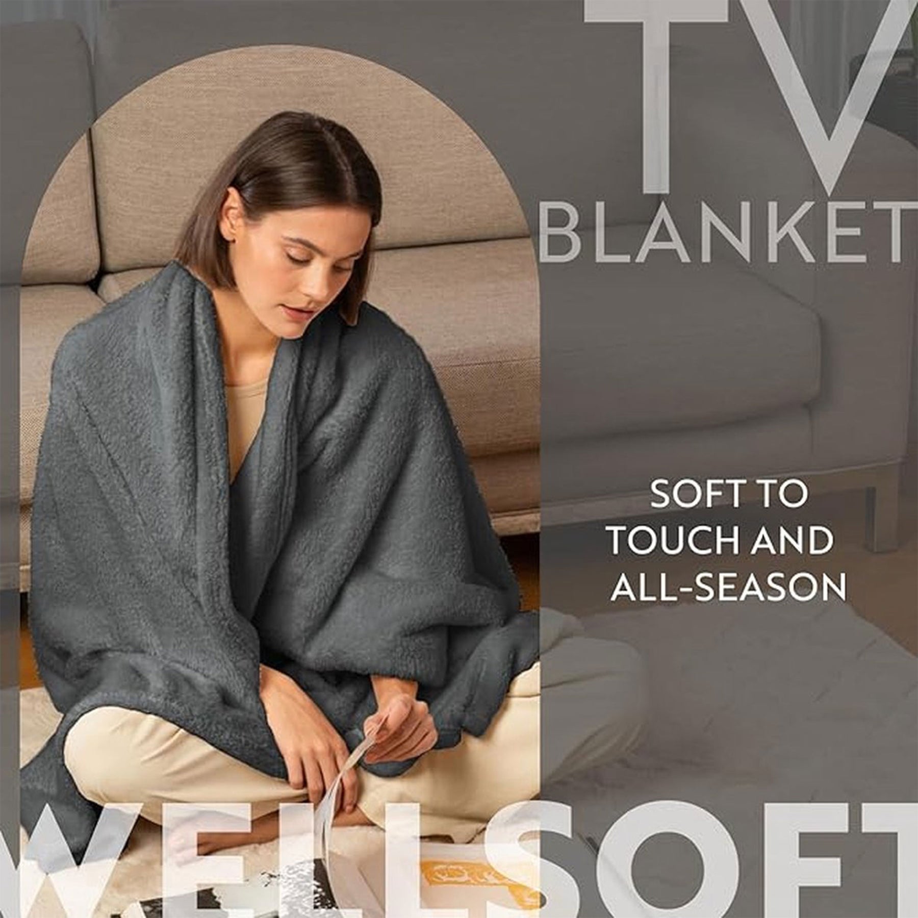 English Home Welsoft Decke - Flauschige TV-Decke 120x170 cm