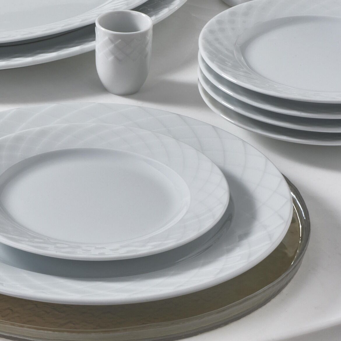 Gural Porselen Alfa Relief 24-tlg, 6-Personen Tafelservice