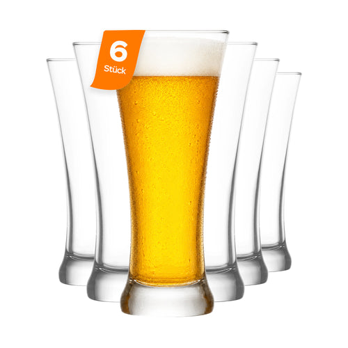 LAV Sorgun Biergläser 380 ml Transparent Klarglas Frontansicht