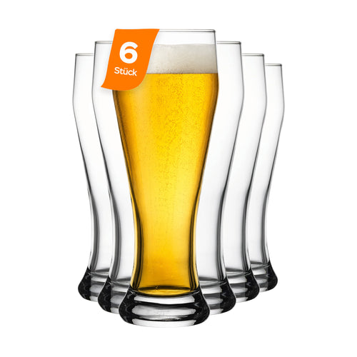 Pasabahce Weizenbier Bierglas 520 ml Transparent Frontalansicht