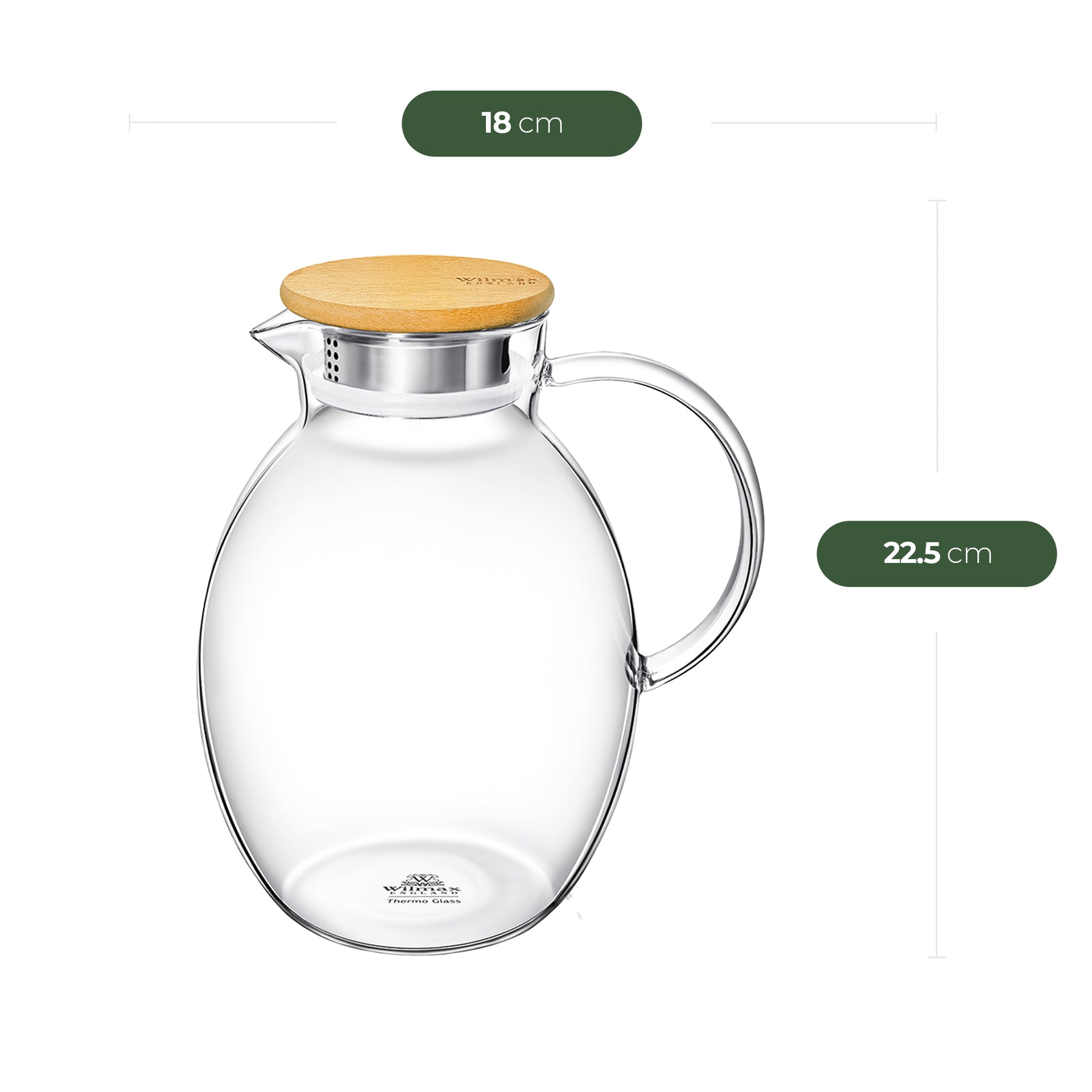 LAV Weingläser 6er Set 475 ml & Wilmax Glaskrug Set 2400 ml