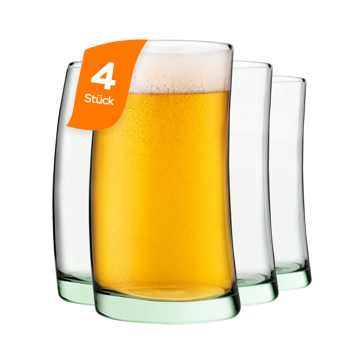 Pasabahce Aware Penguin Longdrinkglas 390 ml transparent mit grünlichem Schimmer