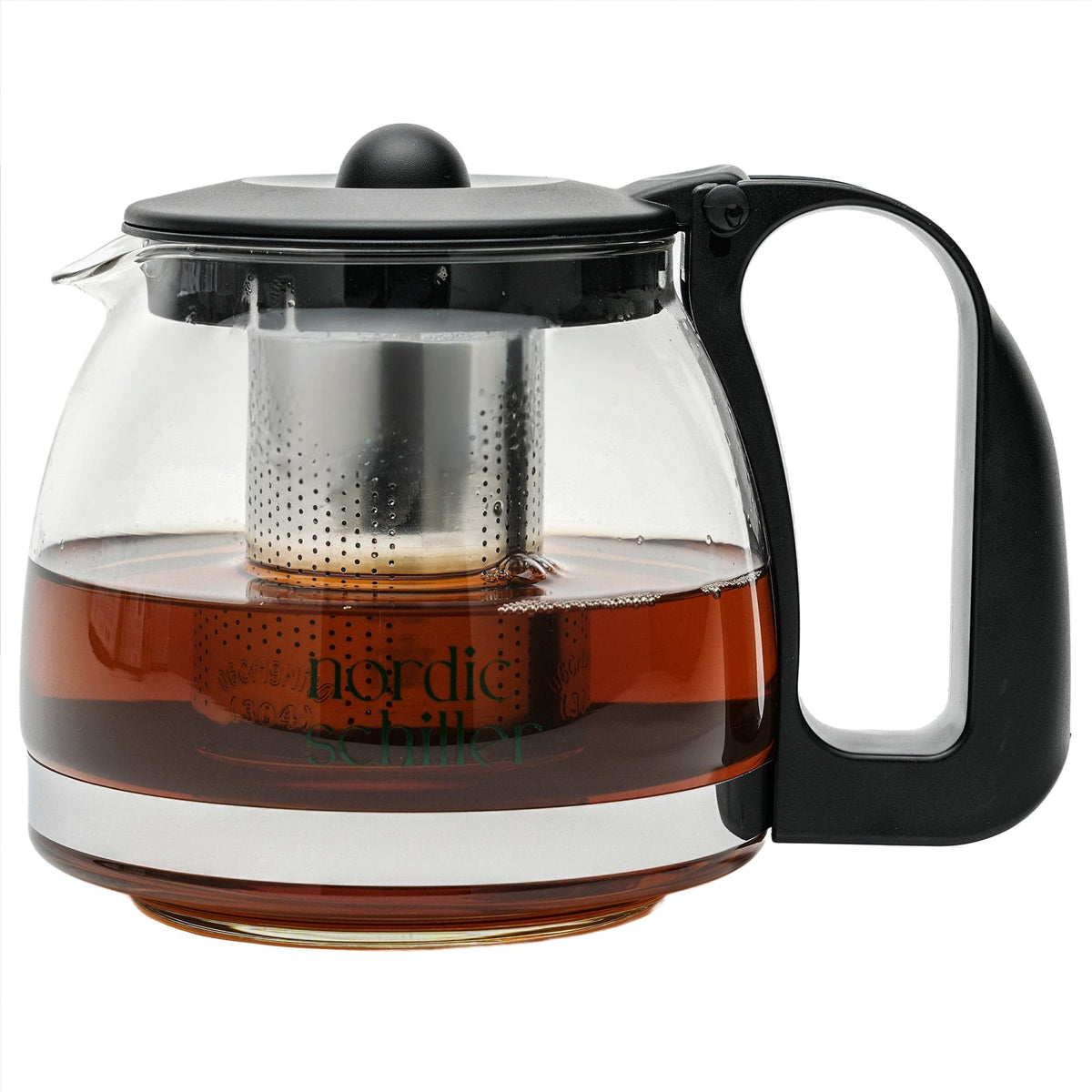 Nordic Schiller Lilac Glas Teekanne mit Deckel und Edelstahl-Sieb – 1250 ml