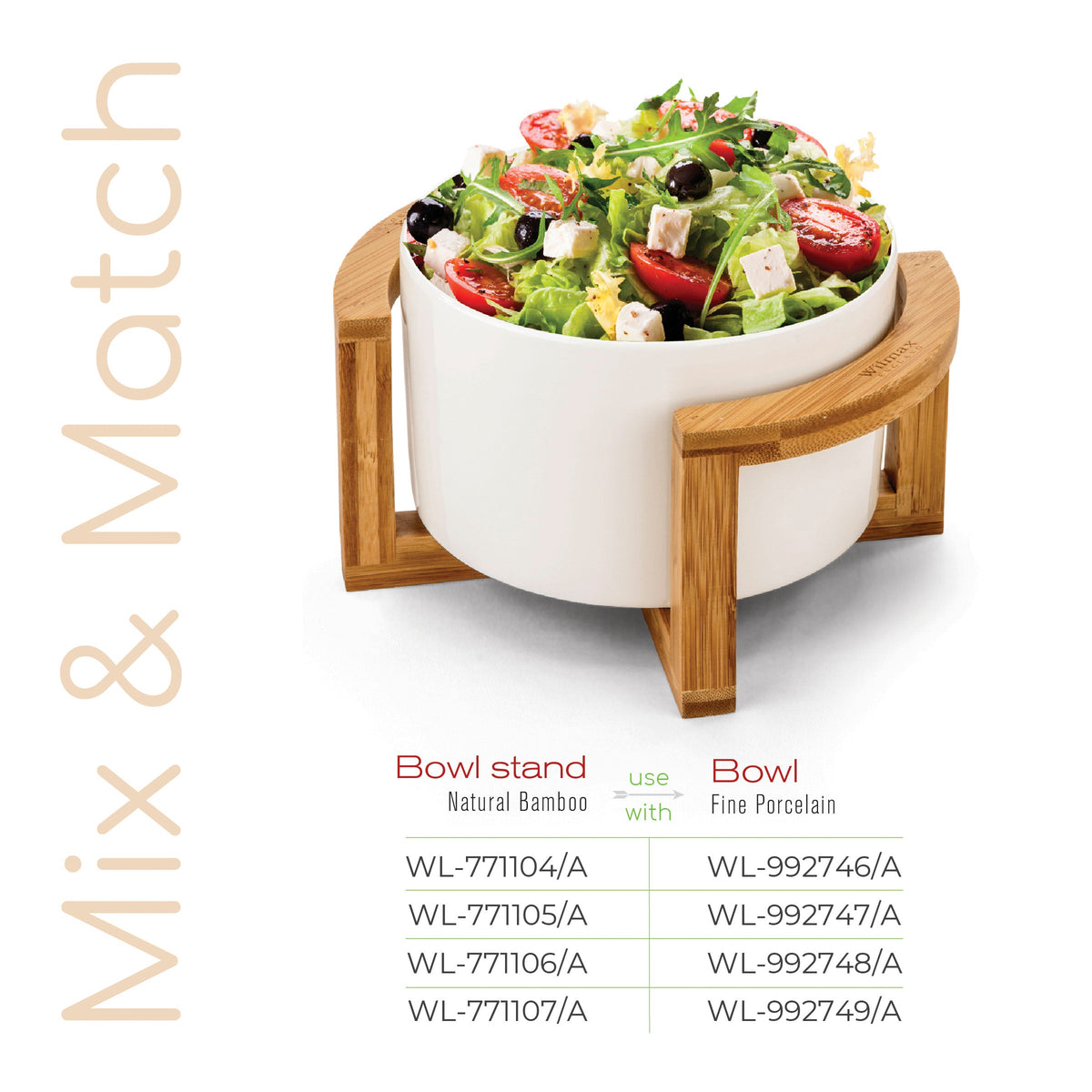 Wilmax Bambus Servierständer rechteckig 24,5x11 cm Natur WL-771106/A