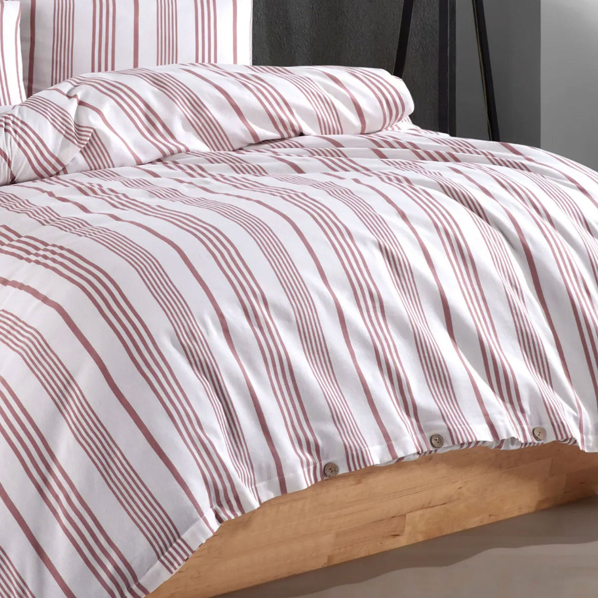 Nordic Schiller Bettbezug-Set für Einzelbett Garngefärbt, hypoallergen, 4-teilig