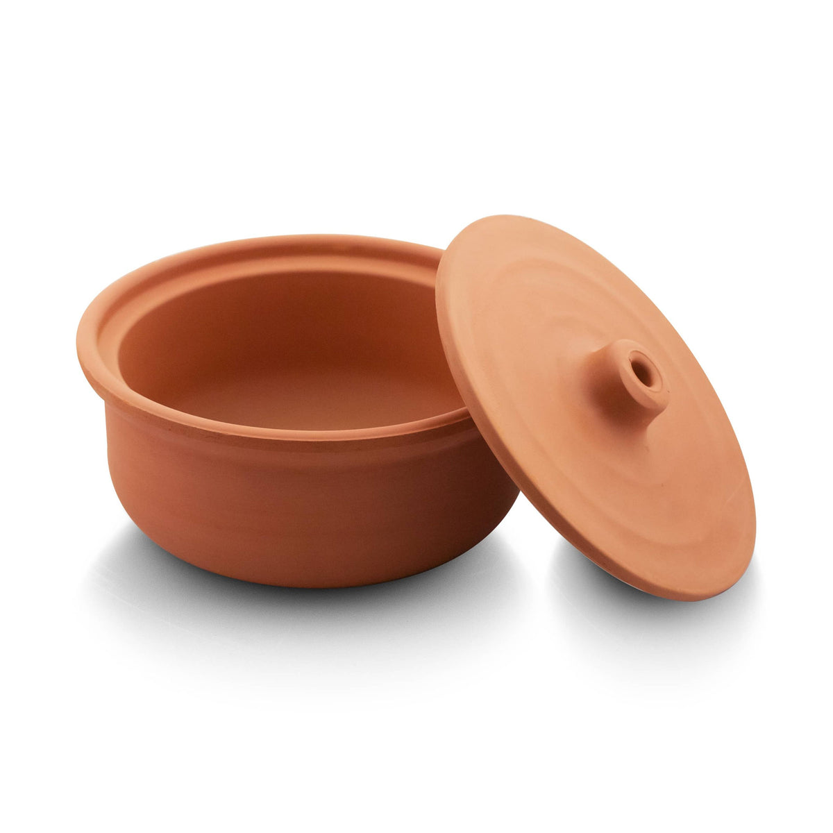Viapot Medium 2500 ml - Natur - Terrakotta-Schmortopf mit Deckel - 24×12 cm