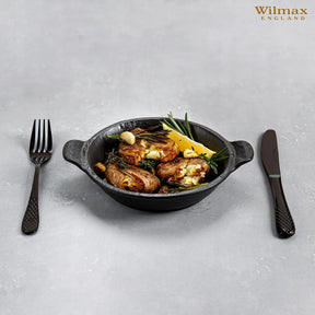 Wilmax Rundes Backgeschirr SlateStone Schwarz 800 ml Porzellan WL-661143/A