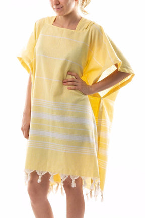Cotton Adult Peshtemal Poncho Bathrobe Beach Towel
