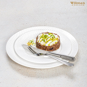 Wilmax Dessertteller 20 cm Weiß Porzellan 6er Set WL-880100/6C