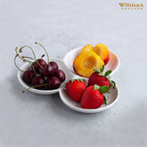 Wilmax Geteilter Teller 18 cm aus Porzellan, Weiß
