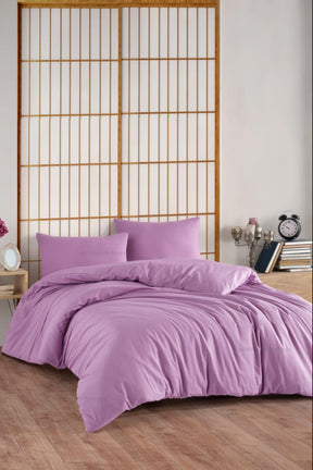 Cotton duvet cover set for single bed (100% cotton, without fitted sheet) 155x220 cm