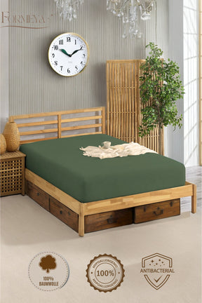 100% Cotton Single/Double Fitted Sheet Fitted Combed Sheet